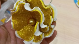 Чудесный желтый цветочек из фоамирана. МК цветок своими руками