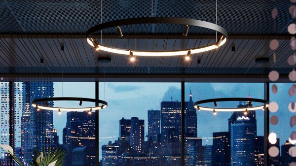 Подвесной светильник ODEON LIGHT HIGHTECH FONDA LED черный