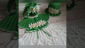 ☘️🌼Платья, панамочки  ручной работы для девочек ,,Ромашки,, 🌼Вязание на заказ 🌼