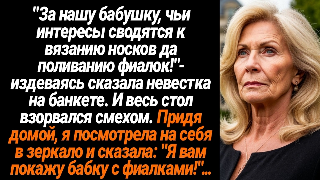 Жизненные Истории/"За нашу бабушку, чьи интересы сводятся к вязанию носков да поливанию фиалок!"- из смотреть онлайн