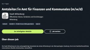 Wittenburg sucht Amtsleiter männlich weiblich divers!