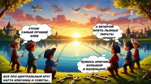 World of Sea Battle Обзор центрального круга на карте, где ключницы и прочее...