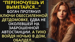 Богач, не глядя, впустил в дом беглую детдомовку в непогоду.. То, что произошло потом, потрясло всех