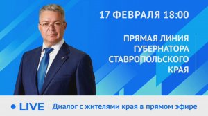 Началась прямая линия губернатора Ставрополья с жителями края