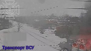 🔥Вражеский транспорт горит после ударов дронов Северян