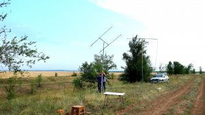 Тест антенн на 145 Мгц   RA3AQ и  2XF9FT в полевых условиях   28-го июля 2019 года.