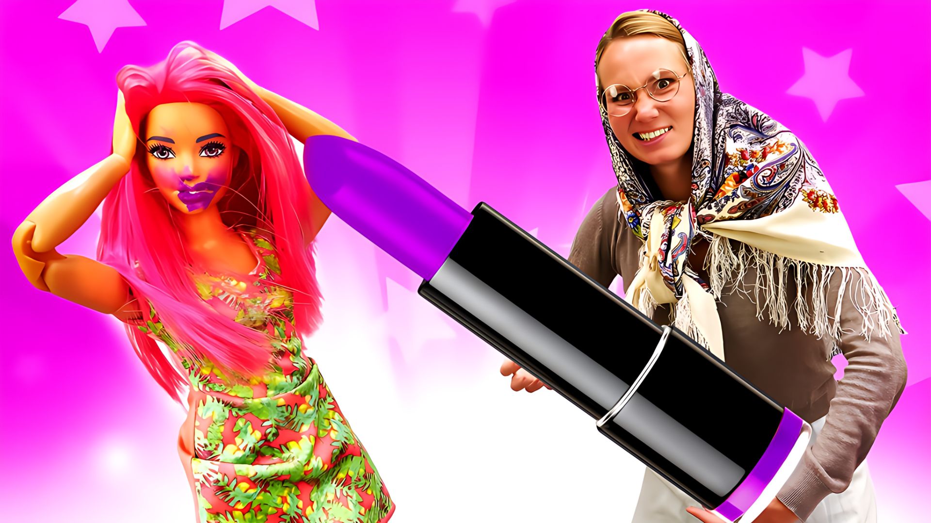 БАБА МАНЯ ИСПОРТИЛА МАКИЯЖ ПОДРУЖКАМ БАРБИ! 😱💄 | Салон Красоты против уголька и румян! 🎨👵 смотреть онлайн