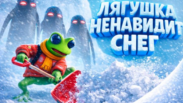 ЛЯГУШКА НЕНАВИДИТ СНЕГ! FROGGY HATES SNOW!