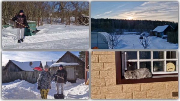 ИДЕМ С ЛЁШИКОМ НА УБОРКУ СНЕГА, ОТВЕЧАЮ НА ВОПРОСЫ.