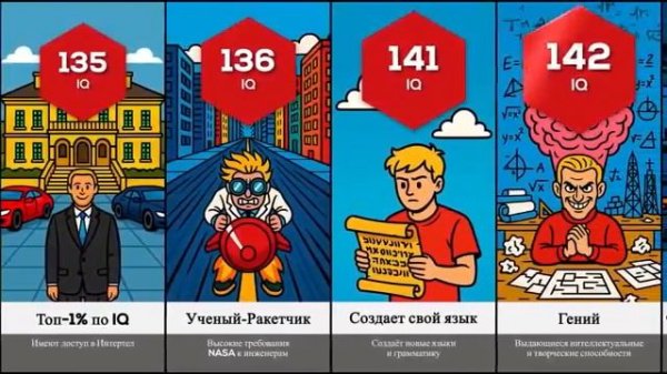 Сравнение Уровней Интеллекта по IQ