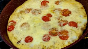 Омлет с тунцом, вкусный, сытный, белковый завтрак