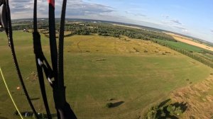 Полёт на точность глазами пилота. Одно из упражнений в спорте Сверх Лёгкой Авиации - парапланеризм.