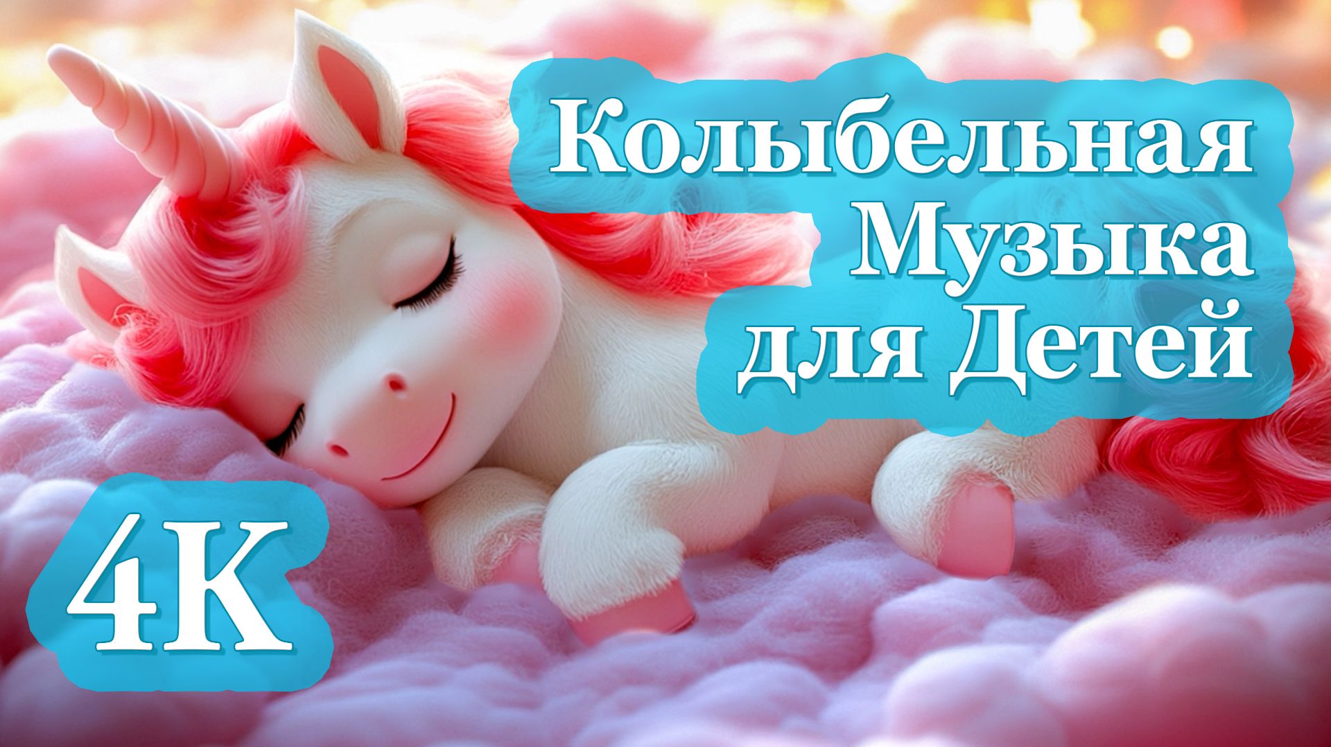 4K Колыбельная Музыка для Детей | Спокойный Сон и Волшебная Атмосфера Единорога ✨🦄🎶