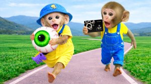 Мультики для детей. Обезьянки играют у себя дома. Видео про обезьянку, детям