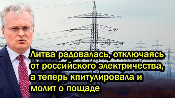 Литва радовалась, отключаясь от российского электричества, а теперь капитулировала и молит о пощаде