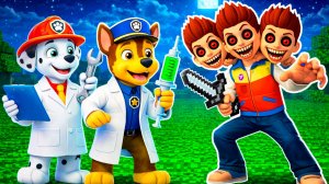 ТРЁХГОЛОВЫЙ РАЙДЕР ЕХЕ! КАК ЕГО СПАСТИ? ГОНЩИК и МАРШАЛ ЩЕНЯЧИЙ ПАТРУЛЬ в МАЙНКРАФТ МУЛЬТИК