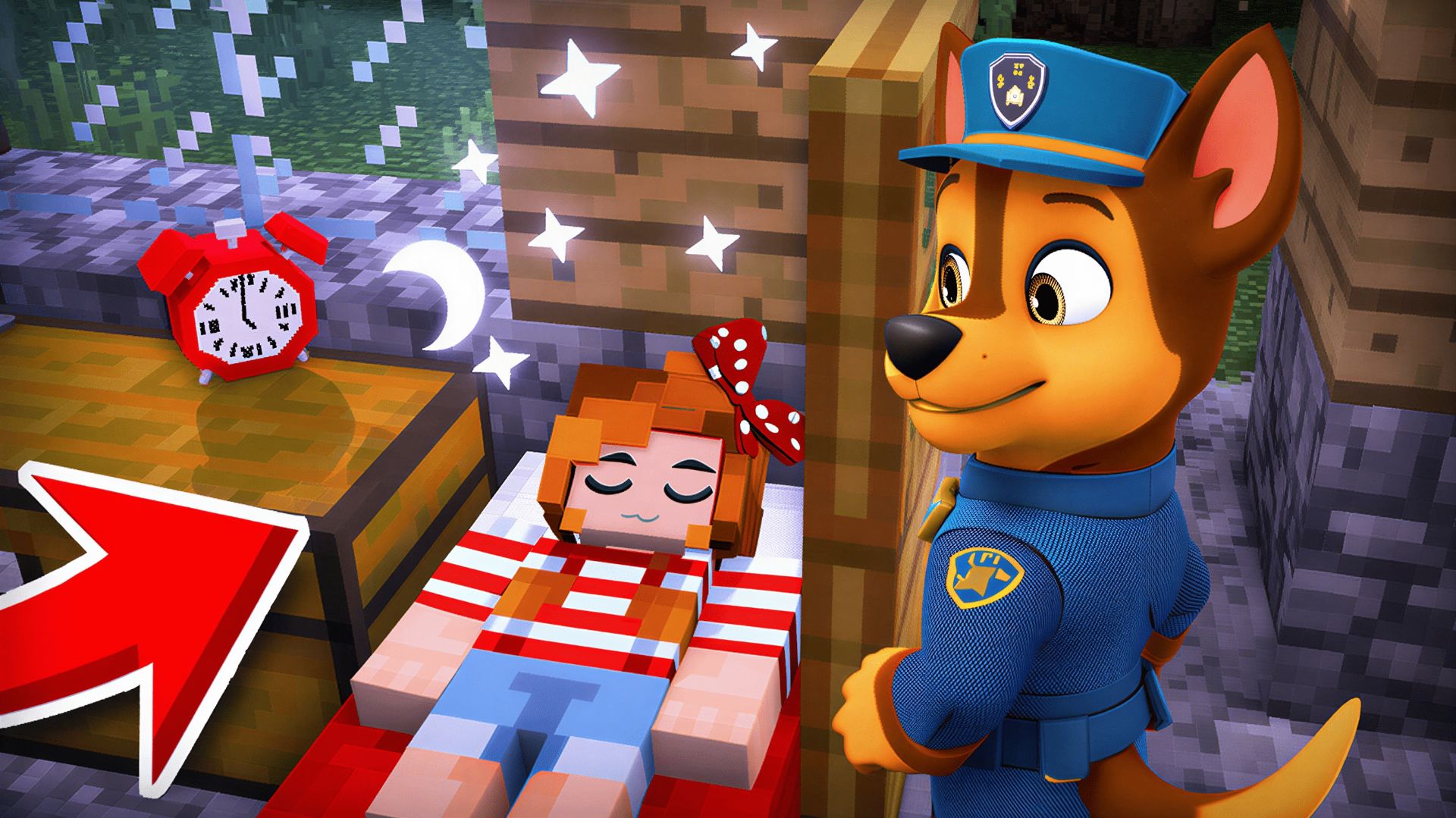 😳 КУДА ЩЕНЯЧИЙ ПАТРУЛЬ УХОДИТ КАЖДУЮ НОЧЬ 🌈 В МАЙНКРАФТ MINECRAFT