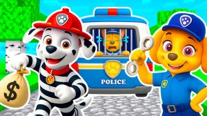 СКАЙ ПОЛИЦЕЙСКАЯ ПОСАДИЛА в ТЮРЬМУ МАРШАЛА ВОРА ЩЕНЯЧИЙ ПАТРУЛЬ в МАЙНКРАФТ