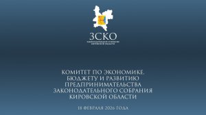 Заседание бюджетного комитета 18.02.2026
