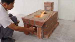 Соберите простую дровяную Печь из красного кирпича