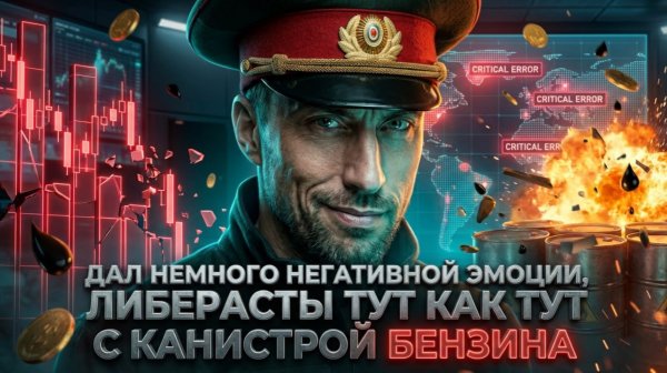 ДАЛ НЕМНОГО НЕГАТИВНОЙ ЭМОЦИИ, ЛИБЕРАСТЫ ТУТ КАК ТУТ С КАНИСТРОЙ БЕНЗИНА