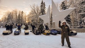 Путешествие на мотобуксировщиках до места гибели Ю.Гагарина