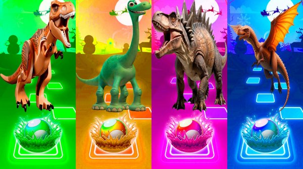 Coffin Dance Динозавры 324 уровень - Мультики про Динозавров | МУЛЬТФИЛЬМЫ ДИНОЗАВРЫ в Tiles Hop