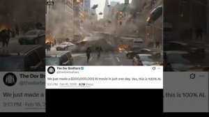 Чуваки за один день с помощью ИИ сделали вот такое кино.  Себестоимость сто долларов. Голливуд всё?