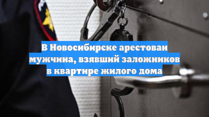 В Новосибирске арестован мужчина, взявший заложников в квартире жилого дома
