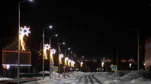 Световый консоли на опоры освещения. г. Губкинкий.