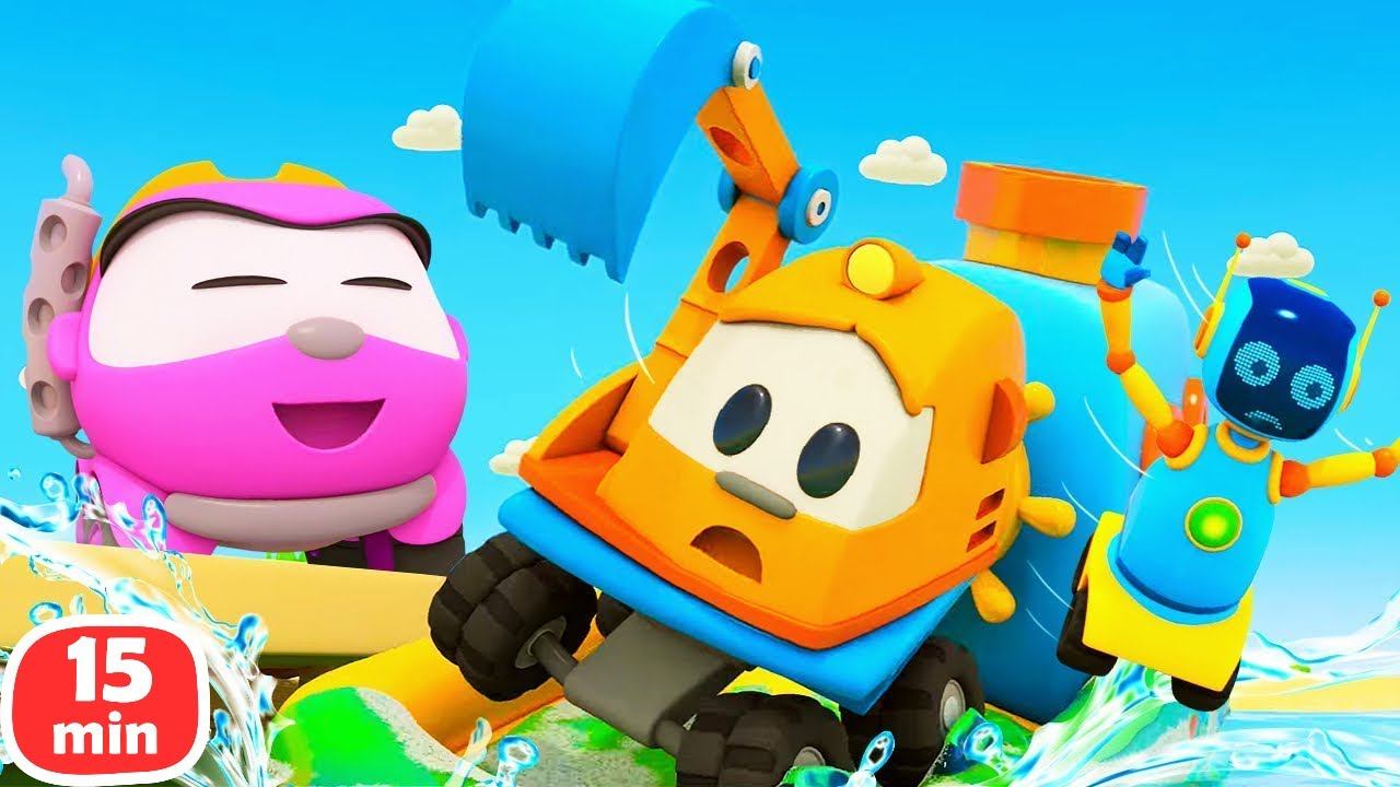 Лёва Грузовичок и катамаран | Поезд на станции и машинки-помощники | Мультик для детей смотреть онлайн