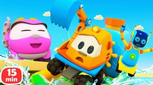 Лёва Грузовичок и катамаран  | Поезд на станции и машинки-помощники | Мультик для детей