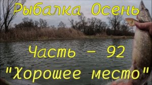 Рыбалка осень. Часть - 92. "Хорошее место".