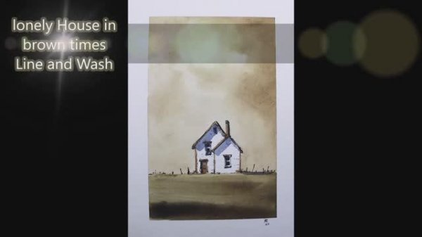 📹 Lonely house Line and wash in Full Real Time Watercolor by Nil Rocha