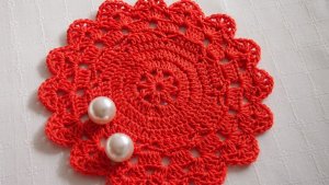 Вязание крючком простой салфетки. Салфетка крючком для начинающих. Уроки вязания крючком Урок 195