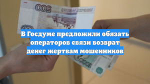 В Госдуме предложили обязать операторов возвращать деньги жертвам мошенников