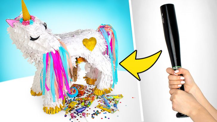 Пиньята-единорог 🦄 Простая идея для вечеринки смотреть онлайн