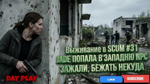 Выживание в SCUM #31 JADE ПОАВЛВ В ЗАПАДНЮ NPC, БЕЖАТЬ НЕКУДА !!!