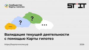 Валидация текущей деятельности с помощью Карты гипотез