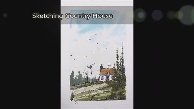 📹 Sketching Country house In Full Real Time Watercolor By Nil Rocha смотреть онлайн