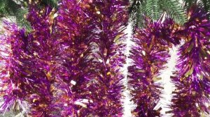 Мишура МОРОЗКО, 95 мм х 2 м, цвет - сиреневый с золотом, M0806