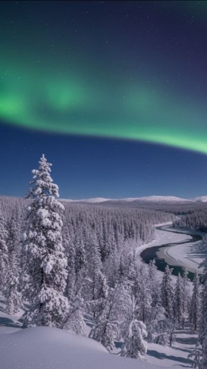 Полыхает сияние севера