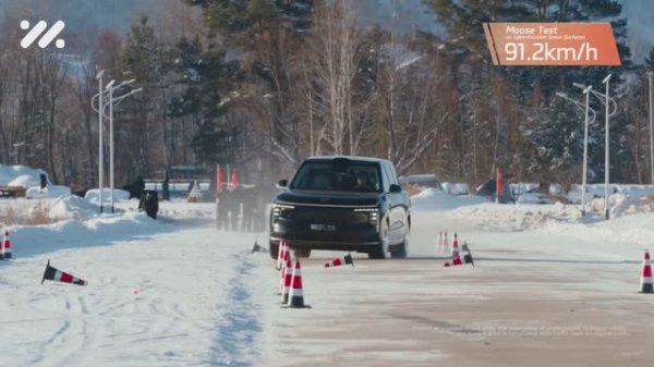 IM LS9 - испытание на снежных поверхностях с раздельным трением при температуре -30°C.