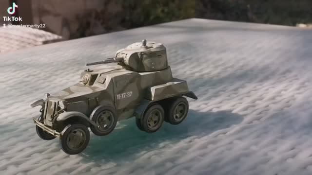 Готовая модель "БА-10", масштаб 1:35. смотреть онлайн