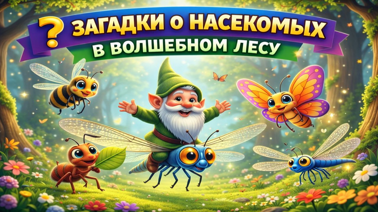 ЗАГАДКИ О НАСЕКОМЫХ В ВОЛШЕБНОМ ЛЕСУ смотреть онлайн