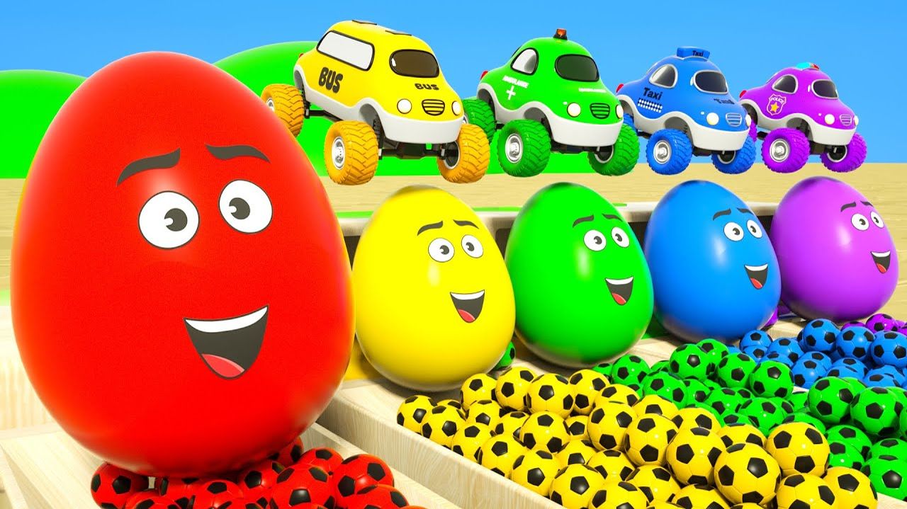 Исследуйте красочные яйца-сюрпризы - Песенка о детеныше акулы - Еще больше - Детские песни смотреть онлайн