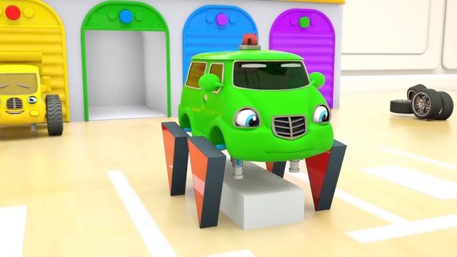 Машинки меняют колесами. Мультик для детей