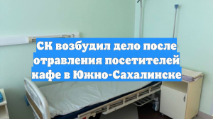 СК возбудил дело после отравления посетителей кафе в Южно-Сахалинске