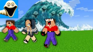 ВСЕ СЕРИИ НУБ И ДЕВУШКА ПРО ПРОТИВ ЦУНАМИ В МАЙНКРАФТ! MINECRAFT СБОРНИК