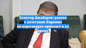 Джабаров: Раскол в делегации Украины на переговорах в Женеве приведет к их срыву
